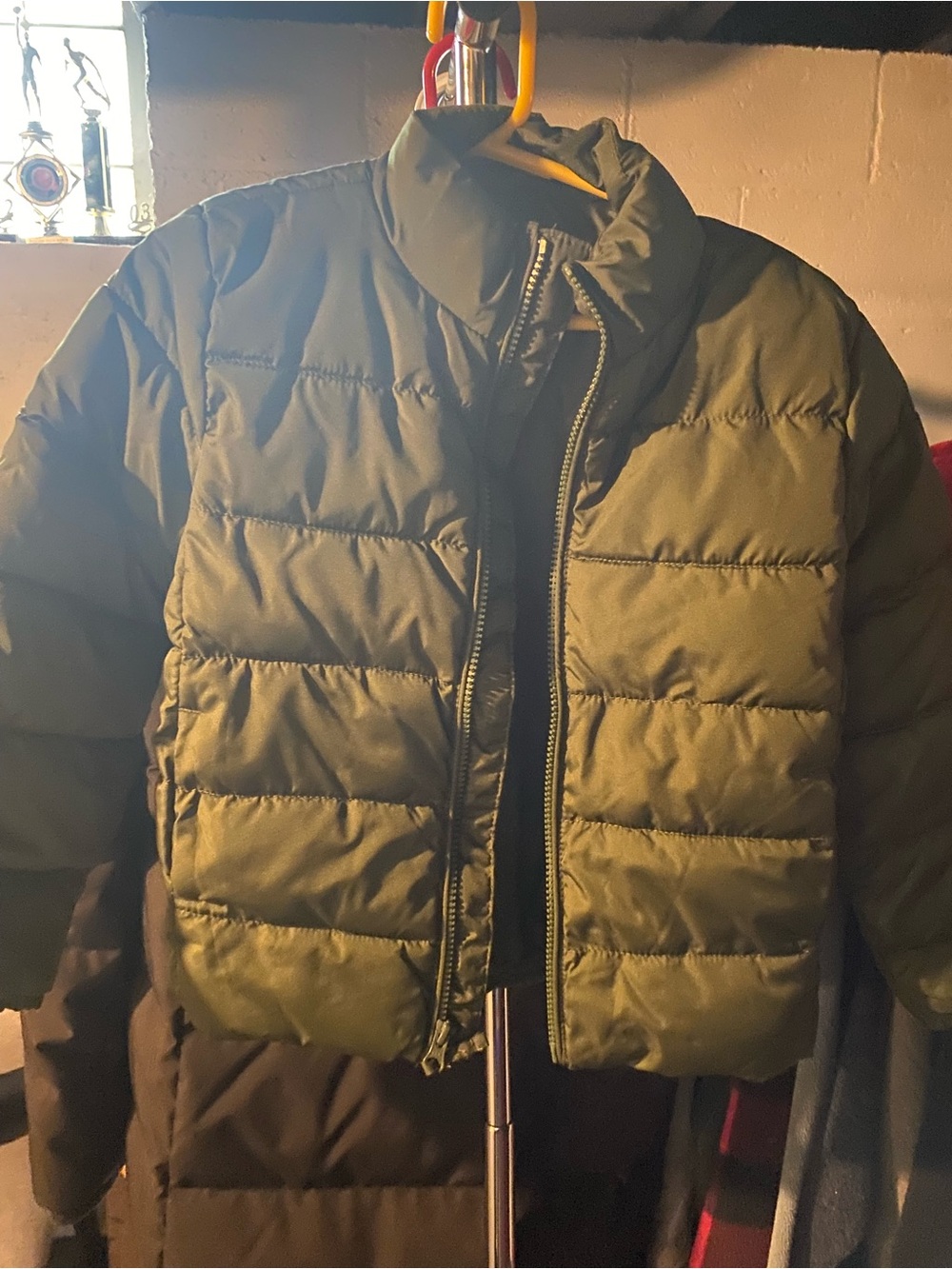The Children's Place Olive Quilted Puffer Jacket